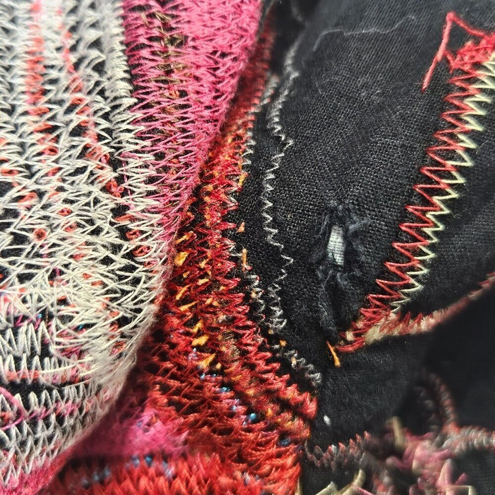 Colorful Handcrafted Embroidered Skirt Festival‎ Burning Man Intricate Frayed M - Picture 6 of 12
